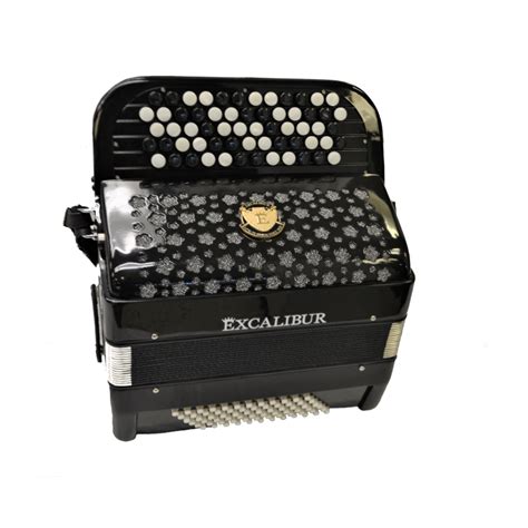 EXCALIBUR SUPER CLASSIC 72 BASS CHROMATIC BUTTON ACCORDION BLACK Jim