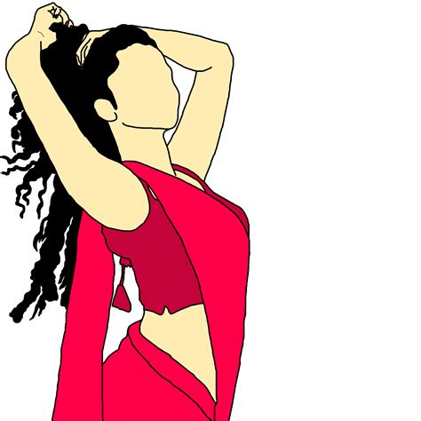 Hot And Sexy Women In Red Saree 22687675 PNG