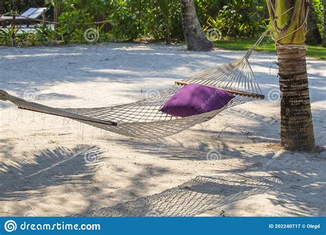 Playa Tropical Hermosa Y Hamaca En La Isla Koh Kood Thailand Imagen De