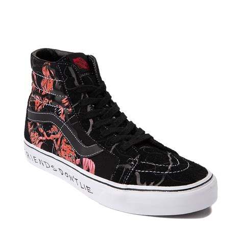 Vans X Stranger Things Sk Hi Skate Shoe Black Red Journeys