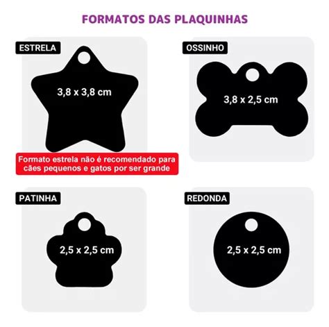 Plaquinha De Identifica O Gravada Cachorro Gato Pet Qr Code R Em