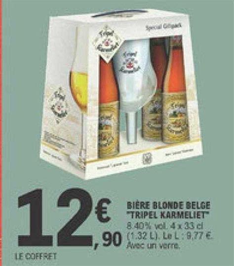 Promo Bi Re Blonde Belge Tripel Karmeliet Chez E Leclerc Icatalogue Fr