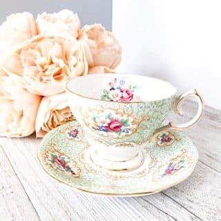 Teacup Hire Sydney | Pastel Green Tea Trio | Savannah