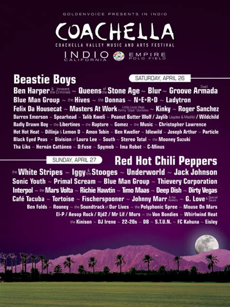 Coachella Lineup Saturday Grace Jesselyn