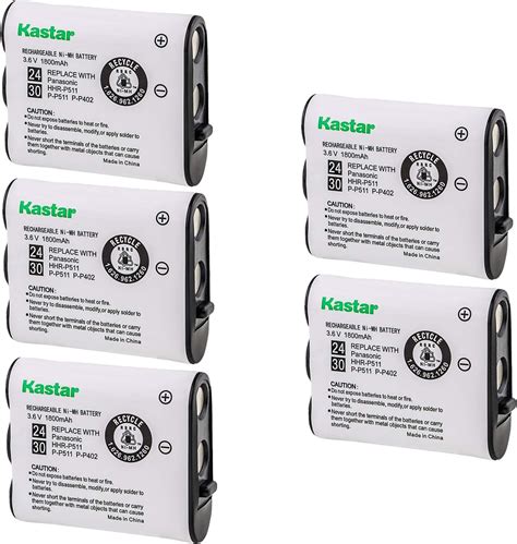 Amazon Kastar HHR P511 HHR P402 Battery 5 Pack Type 24 30 NI