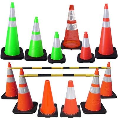 10 Pack 28 Traffic Cones Plastic Road Cone PVC Safety Road Parking ...