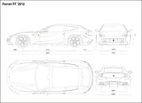 Ferrari Ff D Drawing Blueprints Model Copy Default