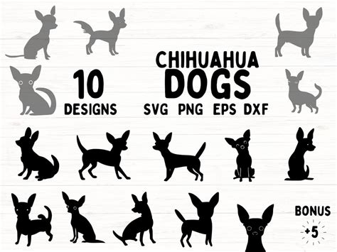 Chihuahua SVG Chihuahua Silhouette SVG Cut Files Chihuahua - Etsy