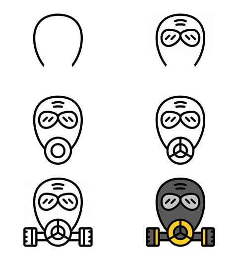 10+ Easy and Simple Gas Mask Drawing Ideas - Drawing Photos