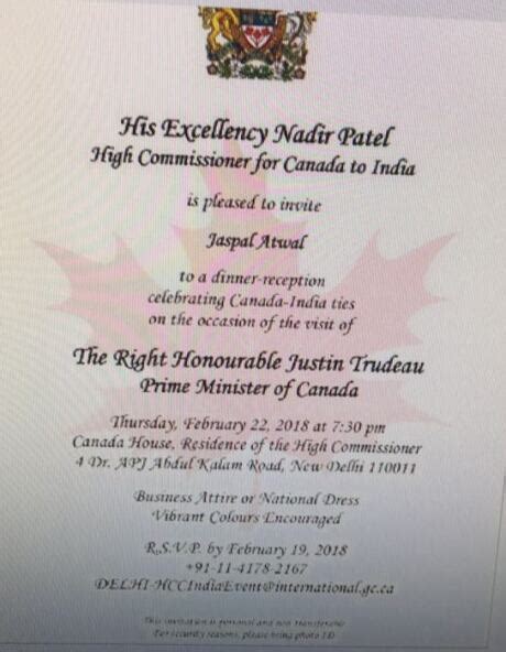 Convicted attempted murderer invited to reception with Trudeau in India ...