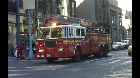 FDNY Ladder 8 Responding YouTube