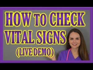 How To Check Vital Signs Checking Vitals Nursing Assessment