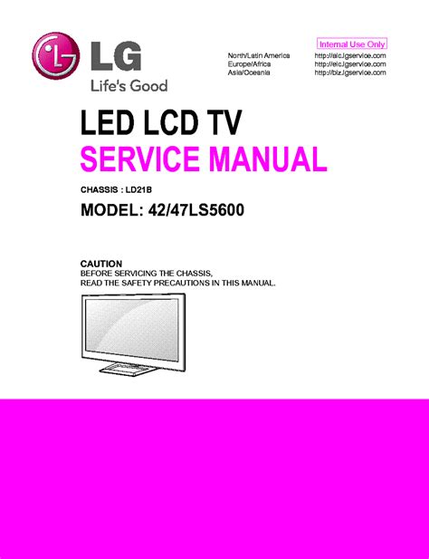 LG 42LS5600 47LS5600 CHASSIS LD21B MFL67402808 Service Manual download ...