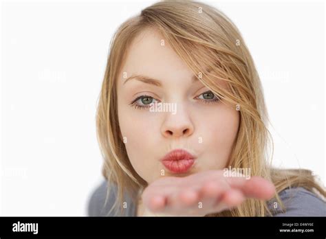 Woman Face Blonde Blowing Hi Res Stock Photography And Images Alamy