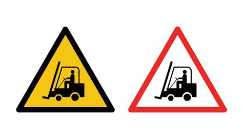 Warning Sign Beware Forklift Safety First Industrial Vehicles