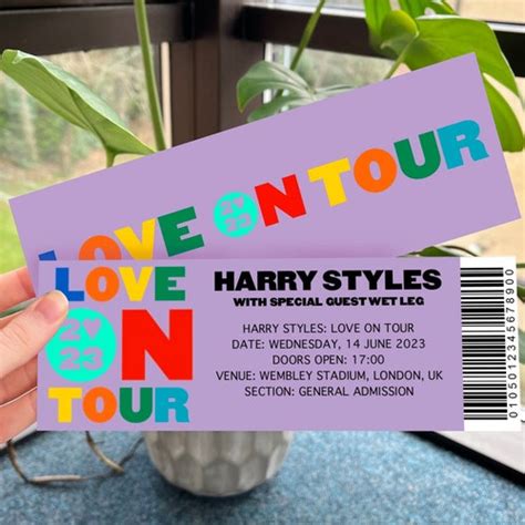 Harry Styles Love on Tour 2023 Souvenir Ticket - Etsy