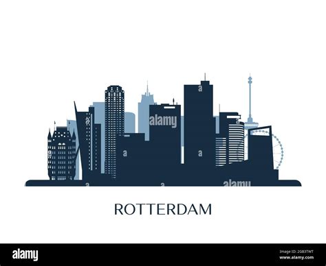 Rotterdam city skyline illustration hi-res stock photography and images - Alamy