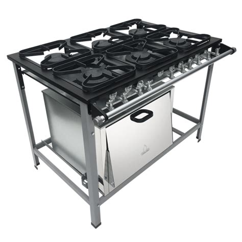 Fogão Industrial 6 bocas Forno 3 queimadores simples e 3 duplo