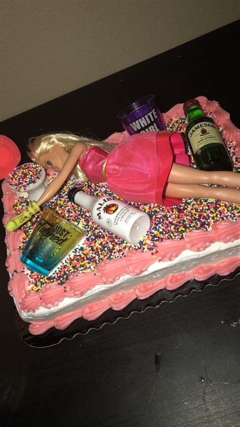 Pin On 21st 21st Birthday Cakes 21st Birthday Cake Drunk Barbie