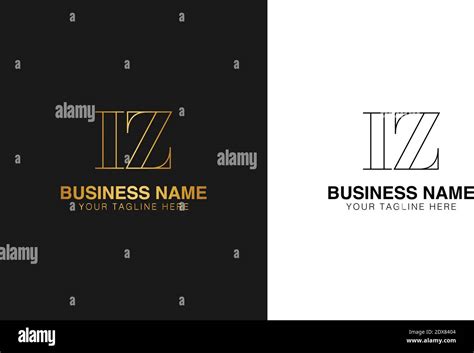 Iz I Z Initial Based Abstract Modern Minimal Creative Logo Vector