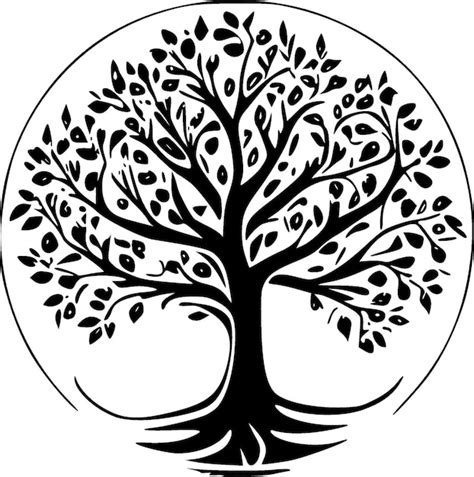 Premium Vector Tree Of Life Minimalist And Flat Logo Vector Illustration