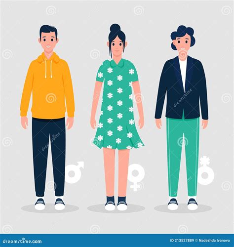 Non-binary People-01 Cartoon Vector | CartoonDealer.com #171521291