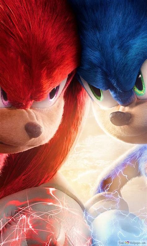 Sonic The Hedgehog Movie Red And Blue Characters Poster Hd Wall