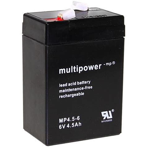 Multipower Blei Akku MP4 5 6 Pb 6V 4 5Ah Faston 4 8 8 68