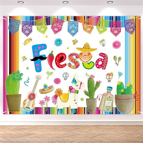 Cinco De Mayo Backdrop Party Decorations Fiesta Mexican Background