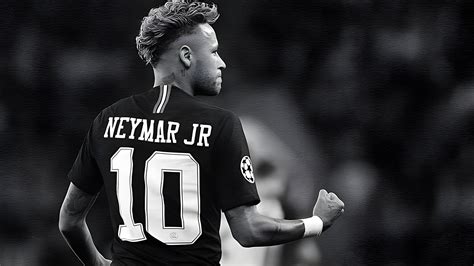 Neymar Psg Black And White Desktop Wallpaper Neymar Wallpaper