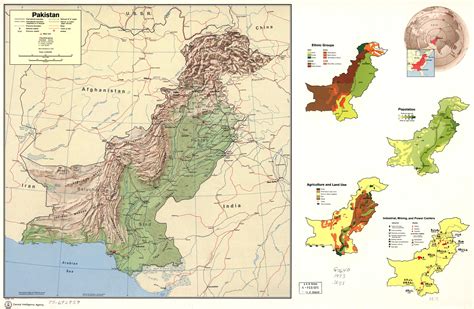 Large Detailed Country Profile Map Of Pakistan 1973 Pakistan Asia