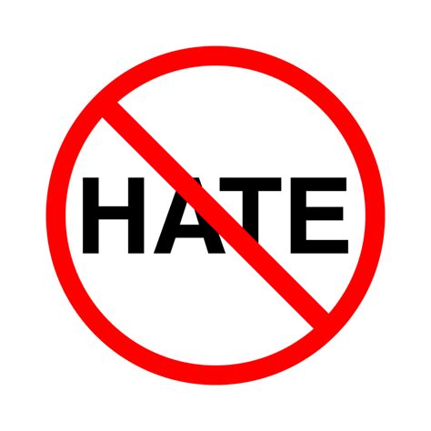 Stop Hate Symbol on Transparent Background 16770555 PNG