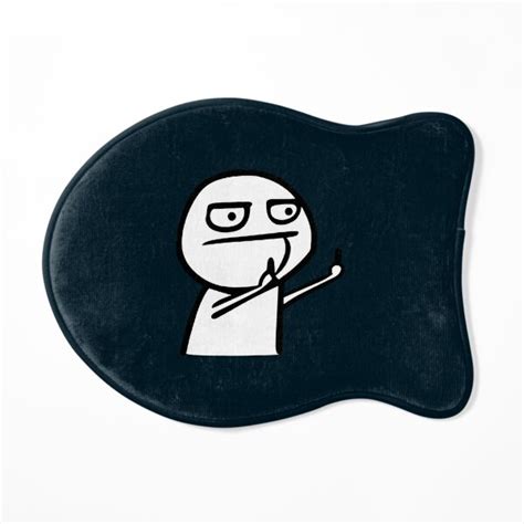 Funny Fuck Middle Finger Troll Face Meme Pet Mat By ButlerJonathan Redbubble