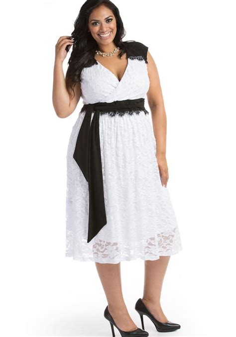 Plus Size Lace Cocktail Dress Pluslookeu Collection