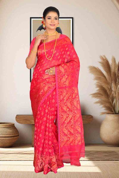 Soft Dhakai Jamdani Saree Adi83394