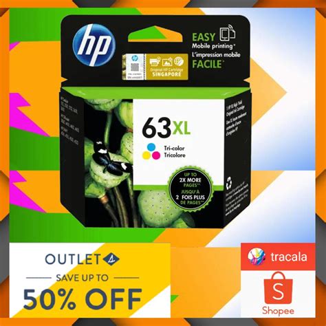 Hp 63xl High Yield Tri Color Original Ink Cartridge F6u63an Shopee Philippines