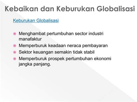 Kebaikan Dan Keburukan Globalisasi Ekonomi