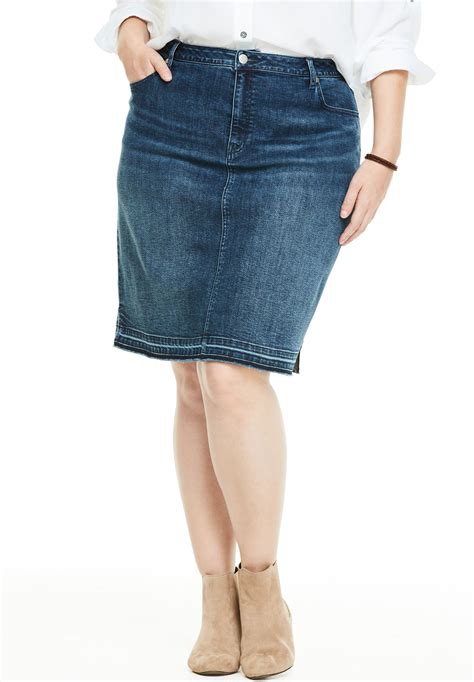 Perfect Denim Skirt Plus Size Skirts Full Beauty