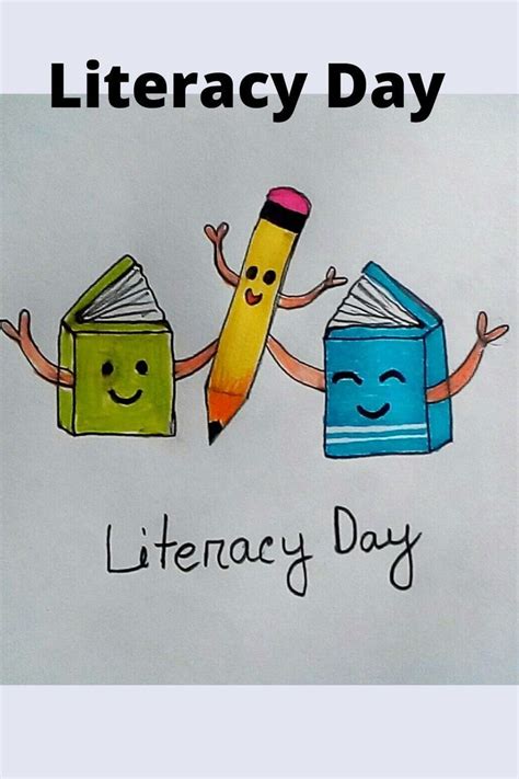 World Literacy Day Poster Drawing | Literacy Day Drawing | Rupar Rong ...