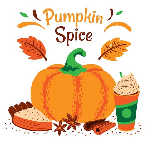 Premium Vector Drawn Pumpkin Spice Illustration