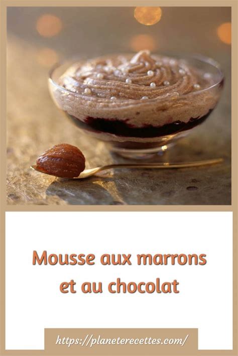 Mousse aux marrons et au chocolat Planète Recettes