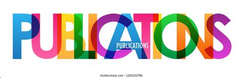 Publications Rainbow Letters Banner Stock Vector Royalty Free