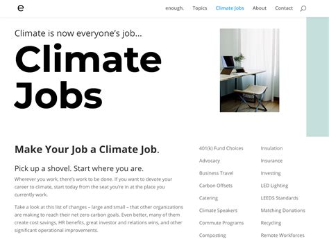 climate jobs enoughco