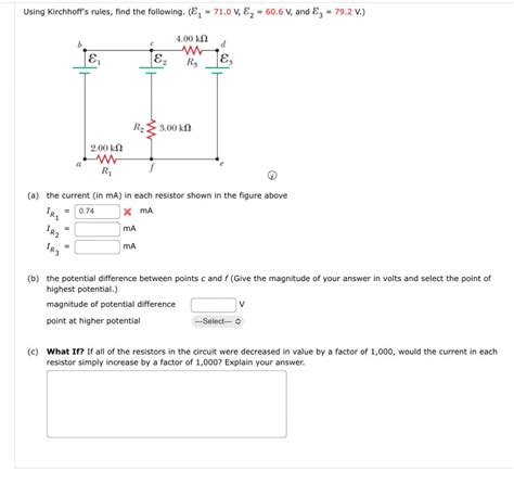 Solved Using Kirchhoffs Rules Find The Following