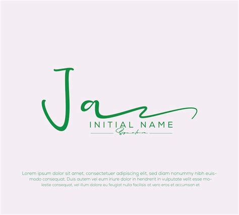 Premium Vector Vector Ja Initial Letter Handwriting And Signature Logo