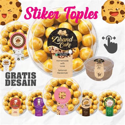 Jual Stiker Toples Gr Sticker Label Segel Kue Kering Stiker Kue