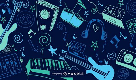 Colorful Music Background Vector Download