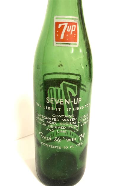 Vintage 7 Up Soda Pop Bottle Etsy