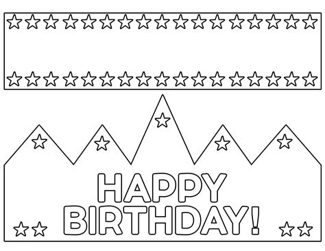 Printable Birthday Hat Template