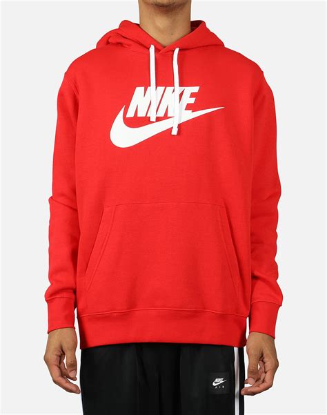 Nike Nsw Club Fleece Pullover Hoodie In Red For Men Lyst